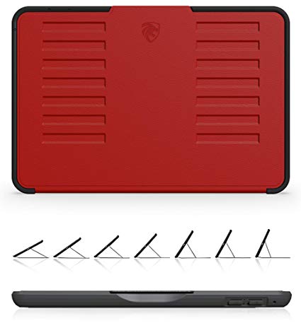 ZUGU CASE - iPad Mini 5 & 4 Muse Case - 5 Ft Drop Protection, Secure 8 Angle Magnetic Stand (Red)