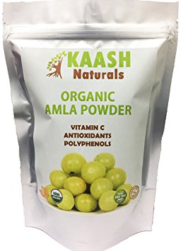 ORGANIC AMLA (Amalaki) Berry POWDER, 100% Raw,Natural, Super Food, Gluten Free from KAASH NATURALS