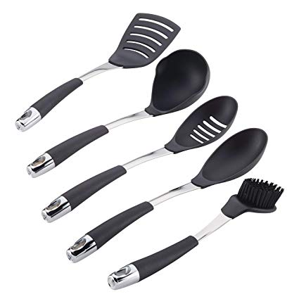 Circulon Harmony Tools 5-Piece Nylon Tool Set, Black