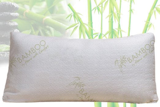 Bamboo By Home With Comfort - Bamboo Pillow With Shredded Memory Foam and Stay Cool Cover (Standard)