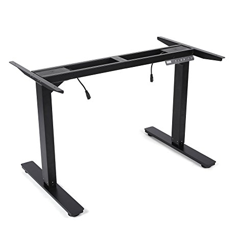 Dual Motor Electric Sit-Stand Desk Frame Height Adjustable with Extended Range & Memory Preset Handset Controller