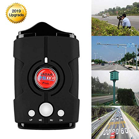 RICHKC2019 Radar Detector, Voice Prompt Speed, City/Highway Mode Radar Detector for Cars (FCC Certification). (B)