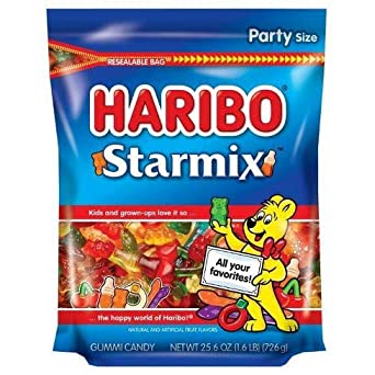 HARIBO Gummi Candy, Starmix, 25.6 oz. Stand Up Bag