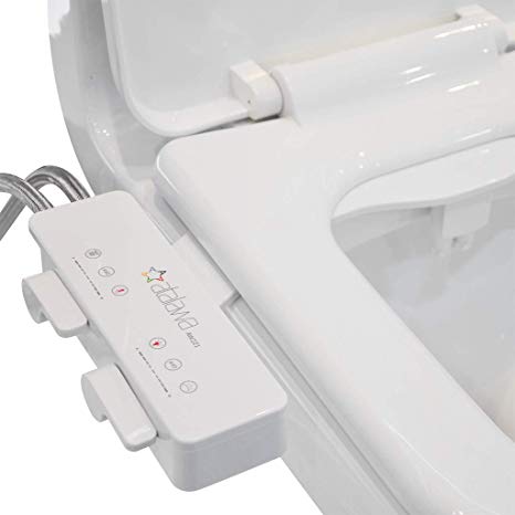 Atalawa AW221 Slim Design Non-Electric Mechanical Bidet Attachment with Dual Self Cleaning Nozzle for Toilet Seat, Fresh Water Sprayer (Cold & Hot Water)