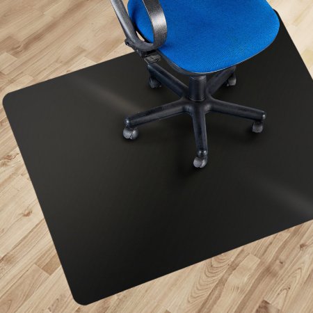 Office Marshal® Black Polycarbonate Office Chair Mat - 36" x 48" - Hard Floor Protection - No-Recycling Material - High Impact Strength