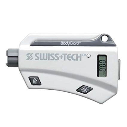 Swiss Tech ST81562 White 7-in-1 BodyGuard Auto Emergency Escape Tool with Tire Gauge & Tread Depth Indicator