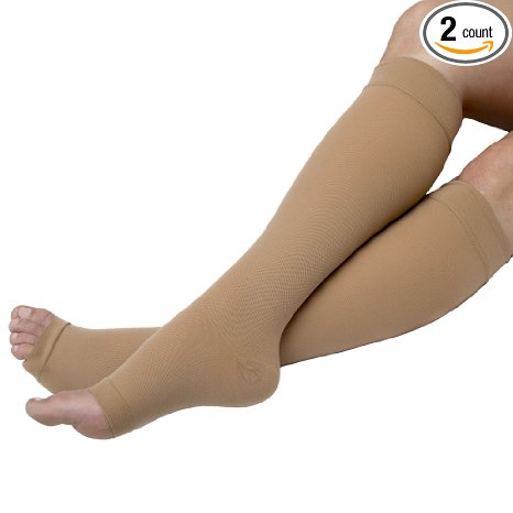 MadeMother Maternity Compression Stockings: Premium Open Toe Pregnancy Socks With Guaranteed Pain Relief And Comfort - Best Hose For Swelling, Varicose & Spider Veins, Edema, Fatigue, & Baby Shower Gifts! Better Than Tights & Leggings!