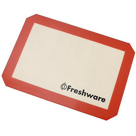 Freshware Silicone Non-Stick Baking Mat, Quarter Size, 11.6 x 8.1 inch, BM-101