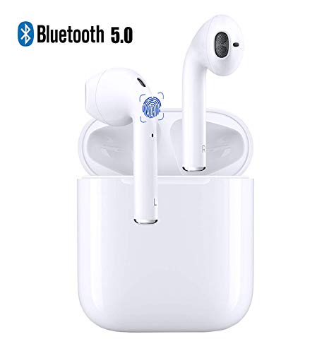 Bluetooth 5.0 Headset Wireless Earbuds Bluetooth Headphones 3D Stereo IPX5 Waterproof Auto Pairing Fast Charging in-Ear Ear Buds for iPhone/Apple Airpods and Airpod Sports Earphone