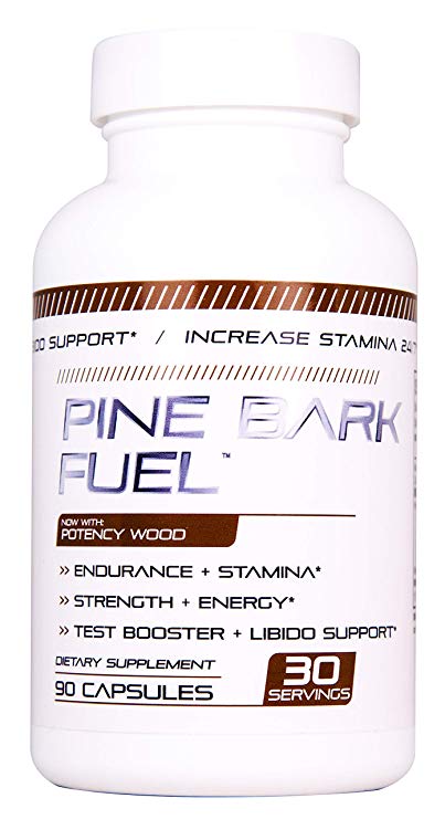 Pine BARK Fuel Male Enhancing Pills - Enlargement Booster for Men - Increase Size, Strength, Stamina - Energy, Mood, Endurance Boost - All Natural Performance Supplement 90 Capsules Manufactured USA