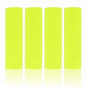 100 Pack Seamless Hair Ties for Women Girls Ponytail Holders for Thick Hair (neon yellow)