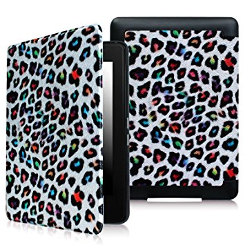 Fintie Case for Kindle Paperwhite, [Blade Series] Premium Protective PU Leather Cover Auto Wake / Sleep for All-New Amazon Kindle Paperwhite (Fits All 2012, 2013, 2015 and 2016 Versions), Leopard R