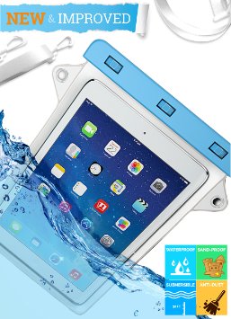 iPad Waterproof Case for Apple iPad Air 2 3 - Protective Pouch- Compatible With Samsung Galaxy Tab- Lifetime Warranty