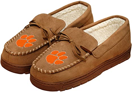 FOCO Mens NFL Team Logo Moccasin Slippers