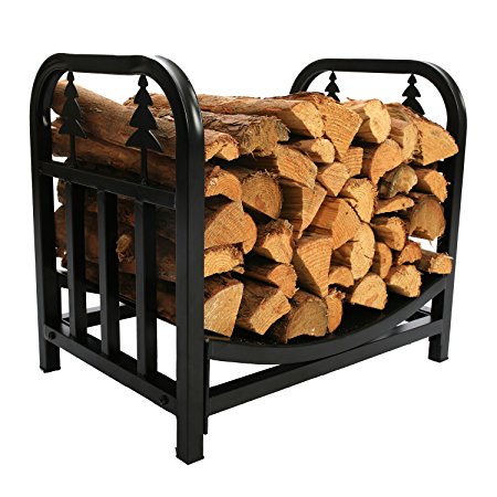 1.Go 18 Inches Indoor Decorative Firewood Rack, Fireside Log Rack for Fireplace
