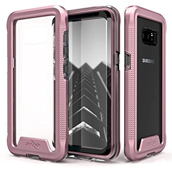 Samsung Galaxy Note 8 Case, Zizo [ION Series] with FREE [Curved Full Glass Screen Protector] Transparent Clear [Military Grade Drop Tested] Note 8