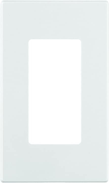 Leviton 80301-SW 1-Gang Decora Plus Wallplate Screwless Snap-On Mount (White)