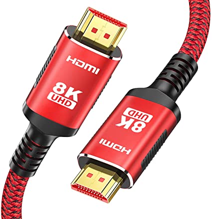 3M/10FT 8K HDMI Cable 2.1, Snowkids 8K@60HZ & 4K@120HZ 7680P 2.1 HDMI Non-Slip Cable Updated Version with eARC 48Gbps Dynamic HDR HDCP 2.3 Compatible PS5 HDTV, PS3/PS4, PC