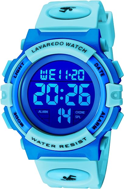 Kids Watch,Boys Watch for 3-15 Year Old Boys,Digital Sport Outdoor Multifunctional Chronograph LED 50 M Waterproof Alarm Calendar Analog Watch for Children with Silicone Band,Kids Gift