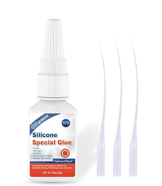 Viomis 30g Silicone Glue, Clear Silicone Super Glue Adhesive, Instant, Waterproof, Heat-Resistant, and Flexible Strong Glue for Silicone, Silicone Rubber, Liquid Silicone, CAR, TPU, TPR, TPE