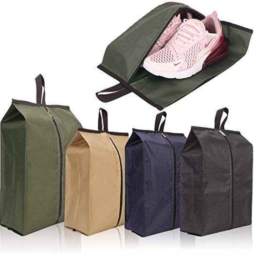 Achiou Shoe Bags for Travel with Men and Women Designed for travel, Zipper Closure Simple and Generous(Pack 4,Color As Shown)