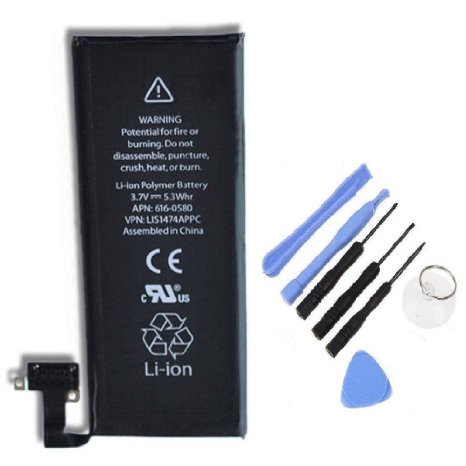 REDGO 1430mAh 3.7V Li-ion Internal Replacement Battery For iPhone 4S 4 S   Tool Kit