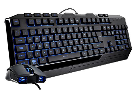 Cooler Master Devastator 3 Membrane Gaming Keyboard and Mouse Combo 'Full Size, 7 Colour LEDS, 4 Levels Up to 2400 DPI' SGB-3000-KKMF1-UK