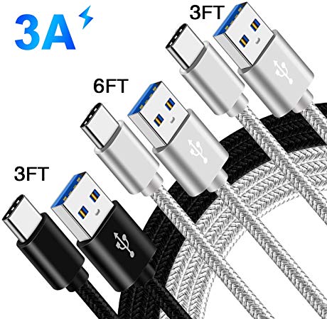 for LG G8 G7 G8X G9 Thinq USB Tipo C Charger Cable,Charging Cord for Moto Motorola G6/Plus,G7 G8 Play Power,LG Stylo 5 4 Plus/Stylo5  V30 V20 G6 G5 Q7,3A Fast Charge Phone Wire,Cargador Type C 3-3-6FT
