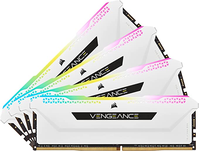 CORSAIR Vengeance RGB PRO SL 32GB (4x8GB) DDR4 3600 (PC4-28800) C18 1.35V - White