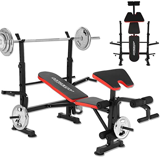 Strength Training Olympic Weight Benches for Full Body Workout - Adjustable Olympic Weight for Indoor Exercise