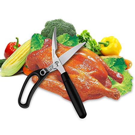 Kitchen Shears, Poultry Heavy Duty Multi Purpose Scissors for Herbs, Chicken, Meat & Vegetables, Spring Loaded Good Grips