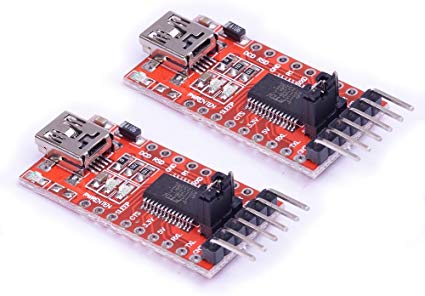 Cylewet 2Pcs FT232RL 3.3V 5.5V Module USB to TTL Serial Adapter Module for Arduino Mini Port USB to Serial Interface Module (Pack of 2) CYT1007