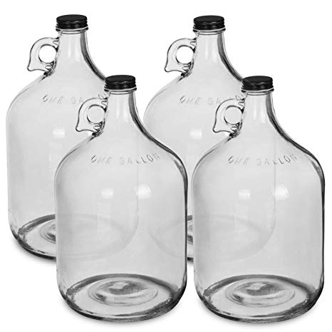 1 Gallon Glass Water Bottle Jug with 38 mm Screw Cap (4)