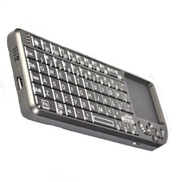 iClever 2.4G Mini Wireless Keyboard with Touchpad 90-degree Flip Design for Laptop / PC / PS3 / Wii Gaming Systems, Black