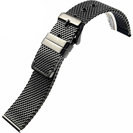 Smooth Milanese Loop Stainless Steel Shark Mesh Bracelet Strap Watch Band