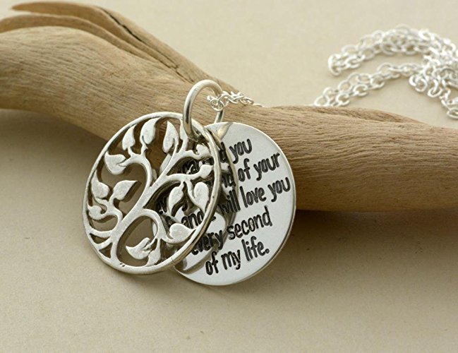 Child loss Remembrance necklace, custom engraved handmade sterling silver jewelry "I held you every second" Memorial, Sympathy gift for HER