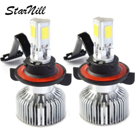 Starnill LED Headlight Conversion Kit - All Bulb Sizes - 80W 7200LM COB LED - Replaces Halogen and HID Bulbs H13