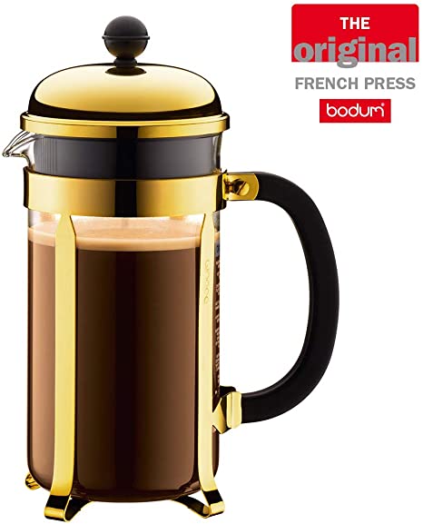 Bodum Chambord 1-Liter 8-Cup Coffee Maker, 34-Ounce, Gold