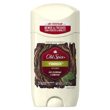 Old Spice Fresher Collection Invisible Solid Men's Antiperspirant and Deodorant, Timber, 2.6 Ounce