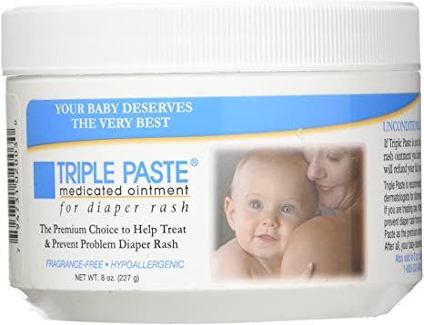 Triple Paste Medicated Ointment for Diaper Rash-8 oz - Two Pack