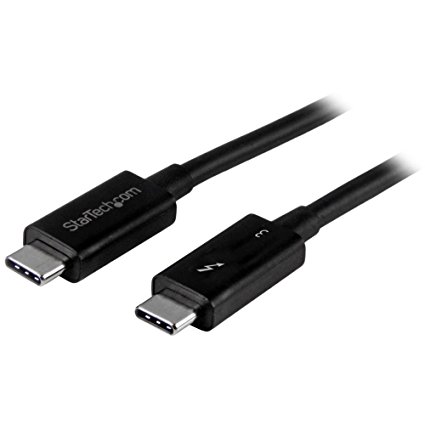 StarTech.com Thunderbolt 3 Cable – 6 ft / 2m – 4K 60Hz – 40Gbps – USB C to USB C Cable – Thunderbolt 3 USB Type C Charger