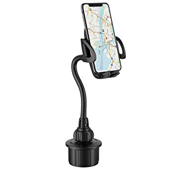 Car Cup Holder Phone Mount,Adjustable Gooseneck Cell Phone Holder with 360° Rotatable Cradle for iPhone Xs/X/8/7 Plus/6/Samsung Note 9/8/Galaxy S9/S9 /S8,GPS and Most Smartphones.
