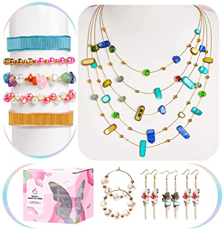 Jewelry Making Kit for Girl 1655 Pcs Complete Bracelet Making Supplies Tool with Sturdy Box for Bracelet, Necklace,Earrings Making,Great Gift and Adults