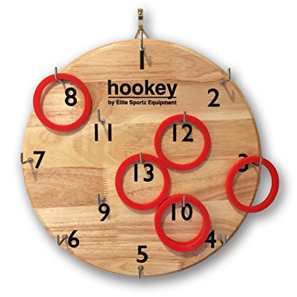 Elite Sportz Hookey Ring Toss Game. Just Hang it on a Wall and Start Playing. This Beautifully Finished Board is Sturdy, Safer Than Darts and it's a Game that the Whole Family Can Play. Home or Office
