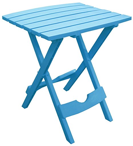 Adams Manufacturing 8500-21-3700 Plastic Quik-Fold Side Table, Pool Blue