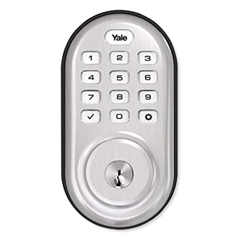 Yale Assure Lock Keypad - Wi-Fi/Bluetooth Deadbolt - Works with Amazon Alexa, Google Assistant, HomeKit, Airbnb and More - Satin Nickel