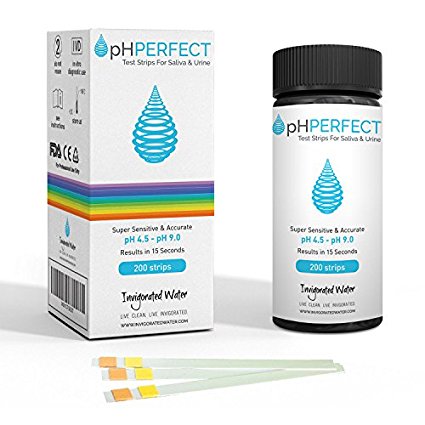 pH PERFECT pH Test Strips – pH Test Kit – pH Testing Strips for Urine and Saliva – Balance Your Bodies pH Level – VALUE PACK Includes 200 Tests