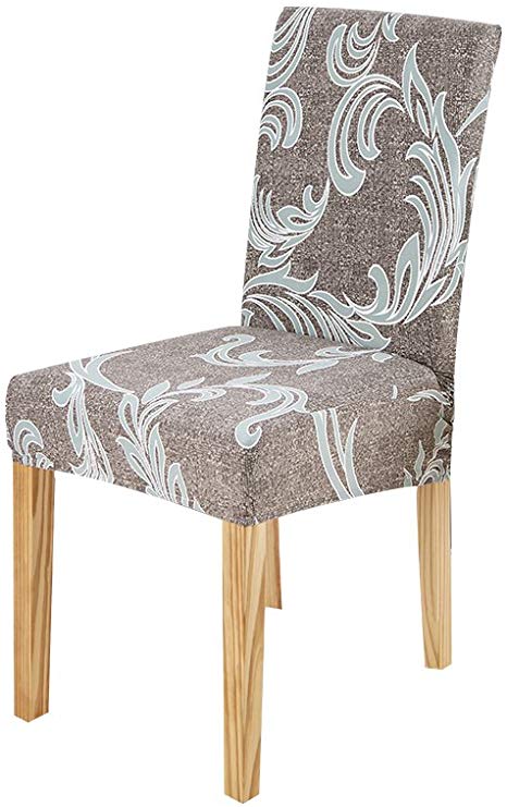 FORCHEER Dining Chair Cover for Dining Room Set 1 Pack Printed Seat Slipcovers for Office Computer Chairs Protector Wedding Banquets Party