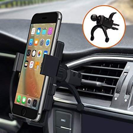 Car Mount,Patekfly Air Vent Car Phone Mount Holder Cradle with Kickstand,360° Rotatable Joint – Fits iPhone 7/7 Plus,6s Plus,Galaxy S8 S7 Edge and All Cell Phones Smartphones