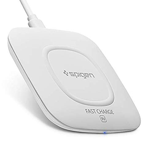 Spigen Essential F301W Fast Wireless Charger Official Qi Certified Up to 10W for iOS and Androids